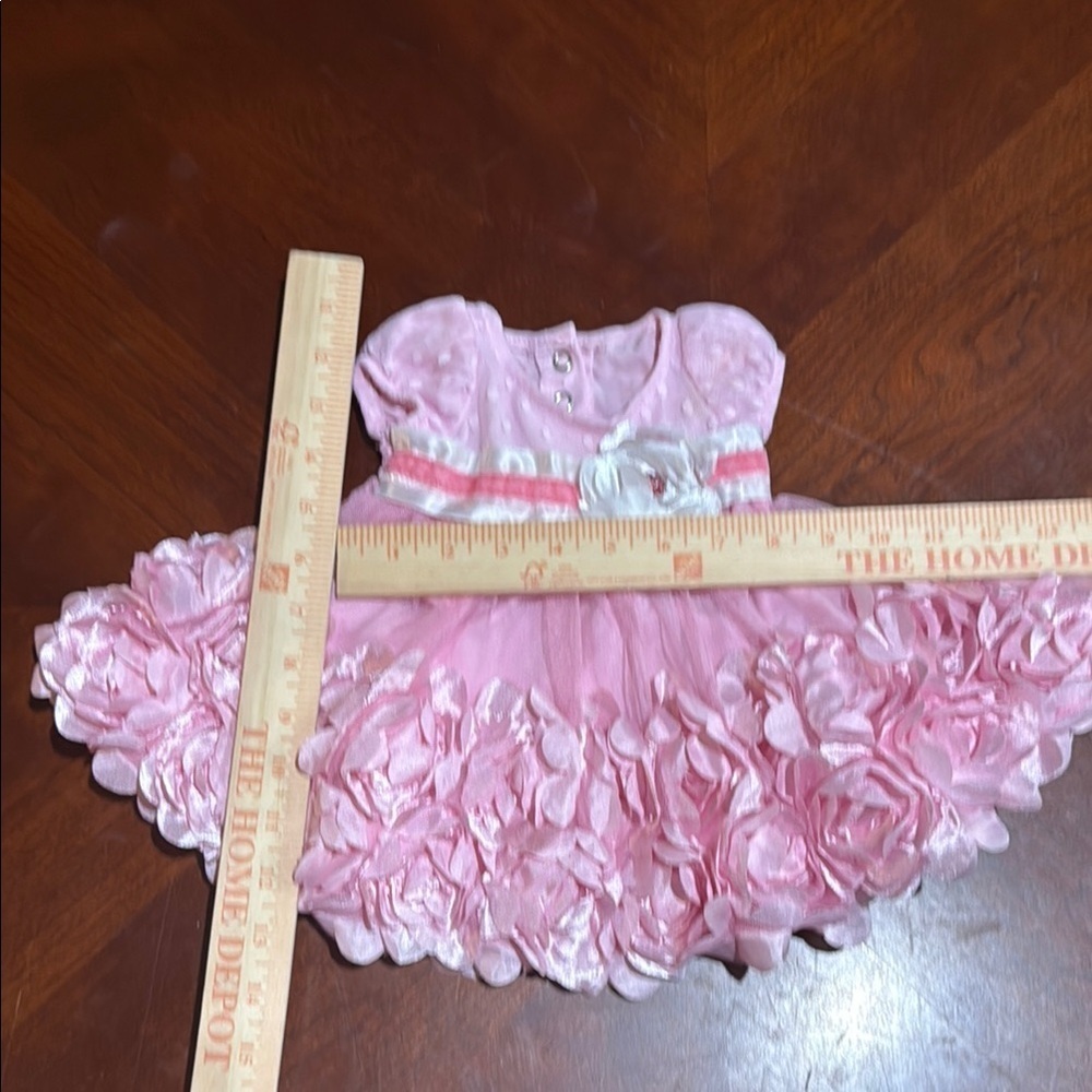 Nanette Baby Pink Ruffled Babydoll Dress with Puff Sleeves - Picture 7 of 8